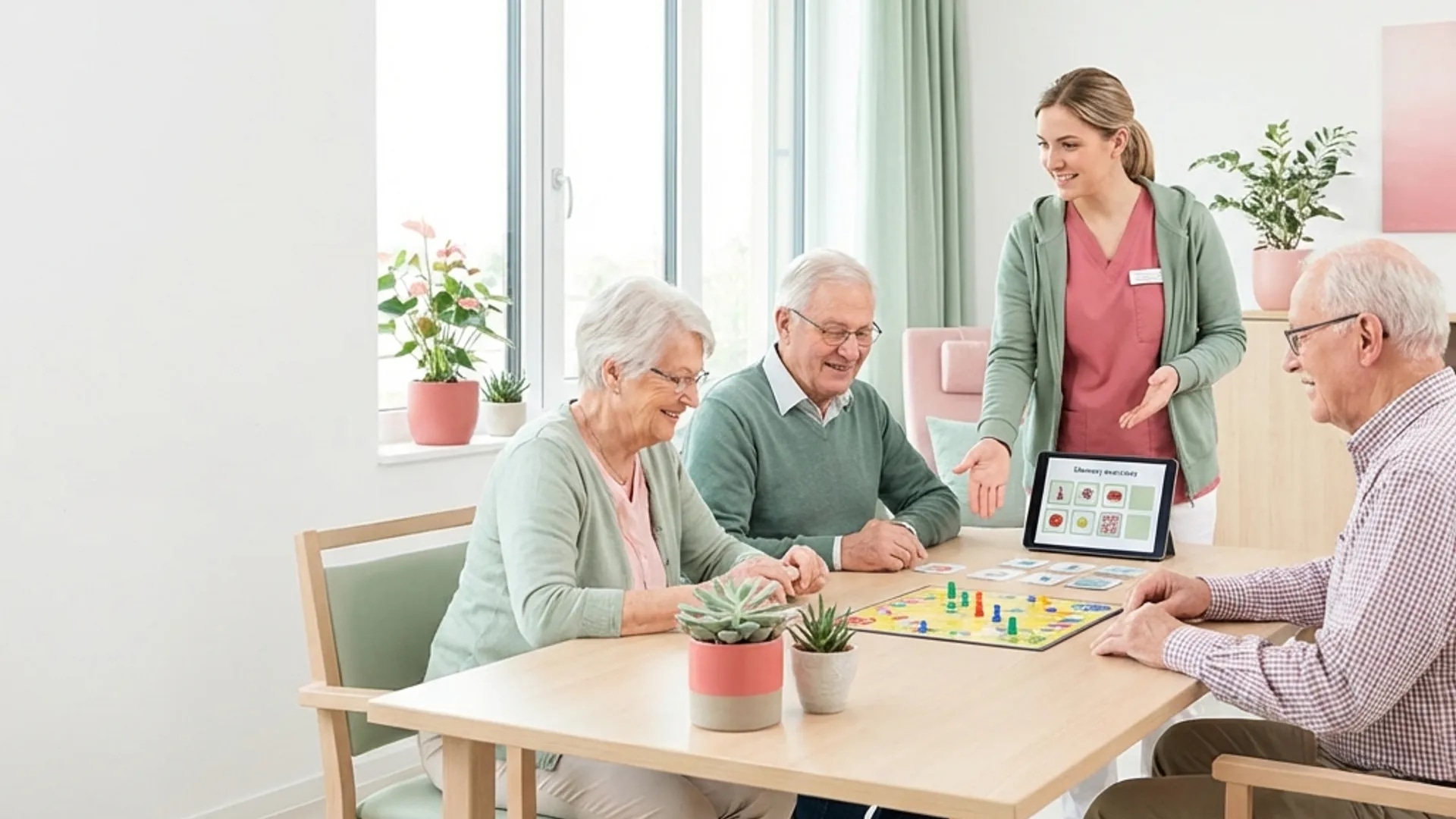 Actividad de estimulación cognitiva en centro de día.