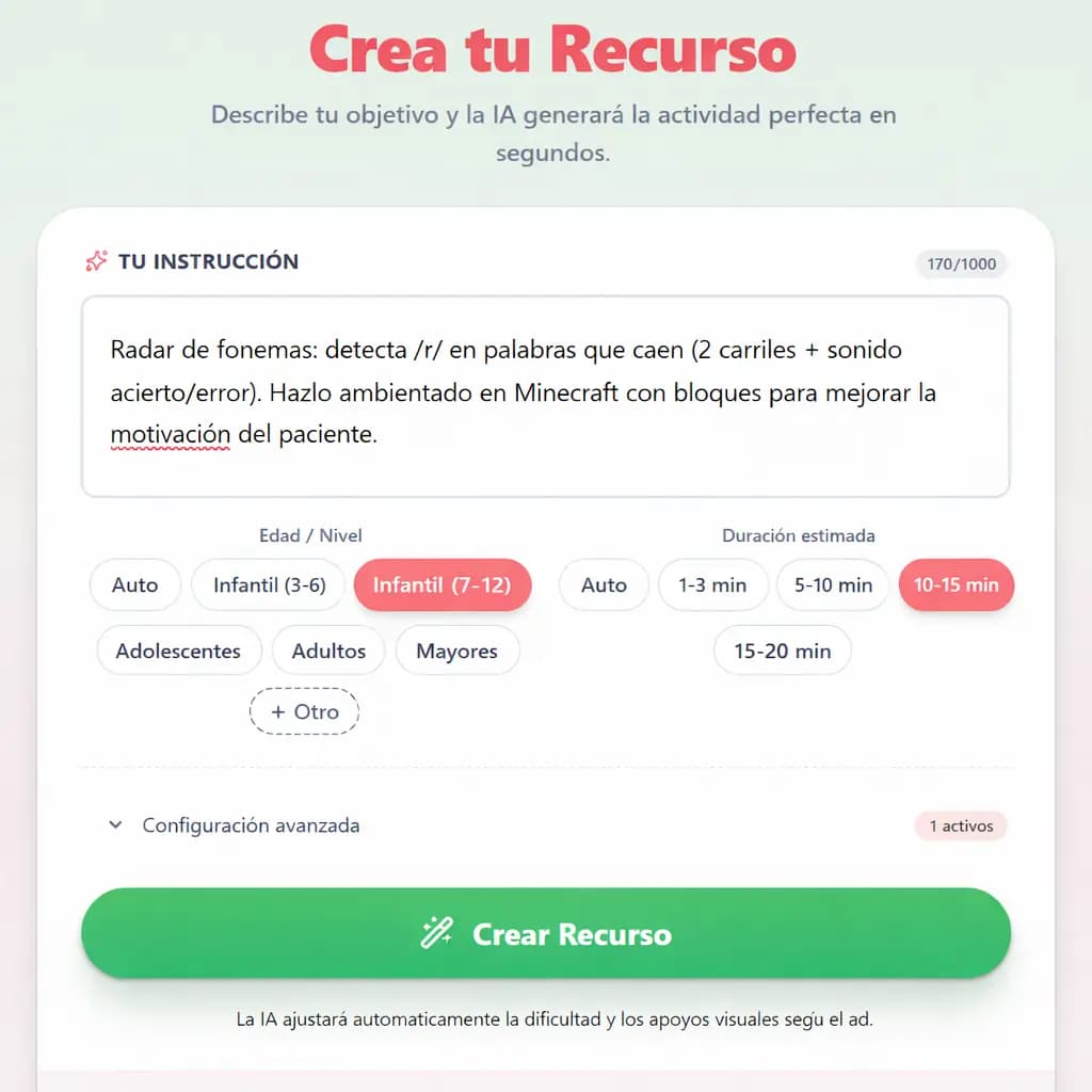 2. Genera actividades con IA